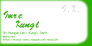 imre kungl business card